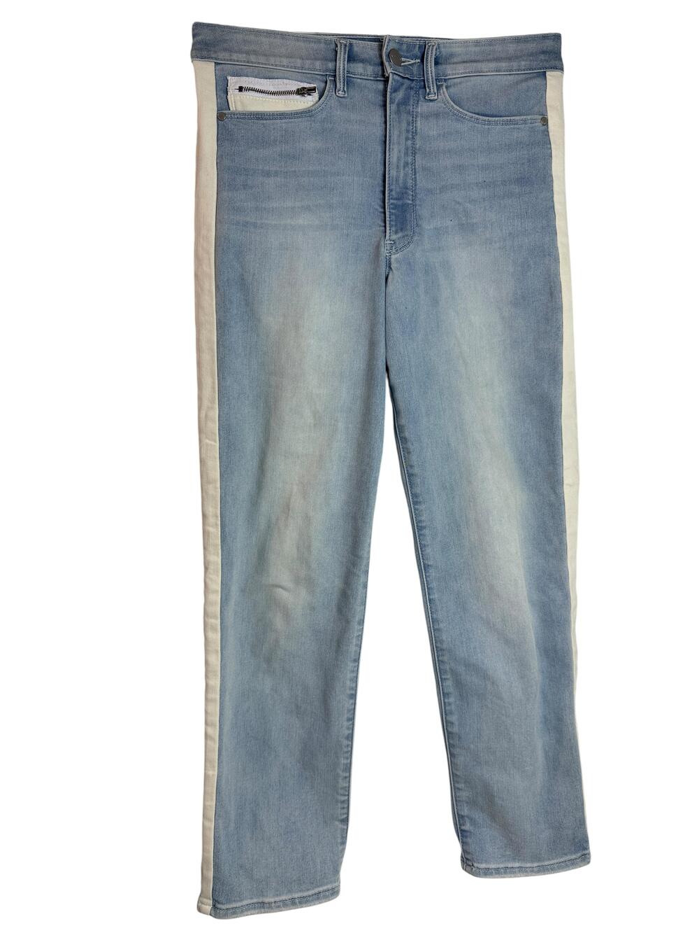 Athleta Sculptek Jeans Womens 4 Blue Light Wash High Rise Straight Stretch Denim